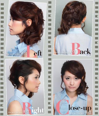 甜美半盘发完成LOOK